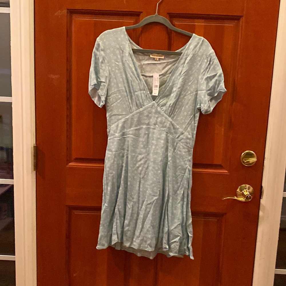 New w/tags light blue w/white flowers.